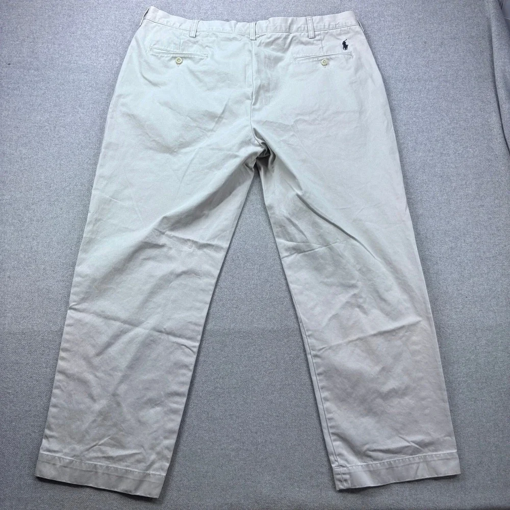 Vintage‎ Polo Ralph Lauren Preston Pants Mens 40x30 Beige Chino Twill Preppy